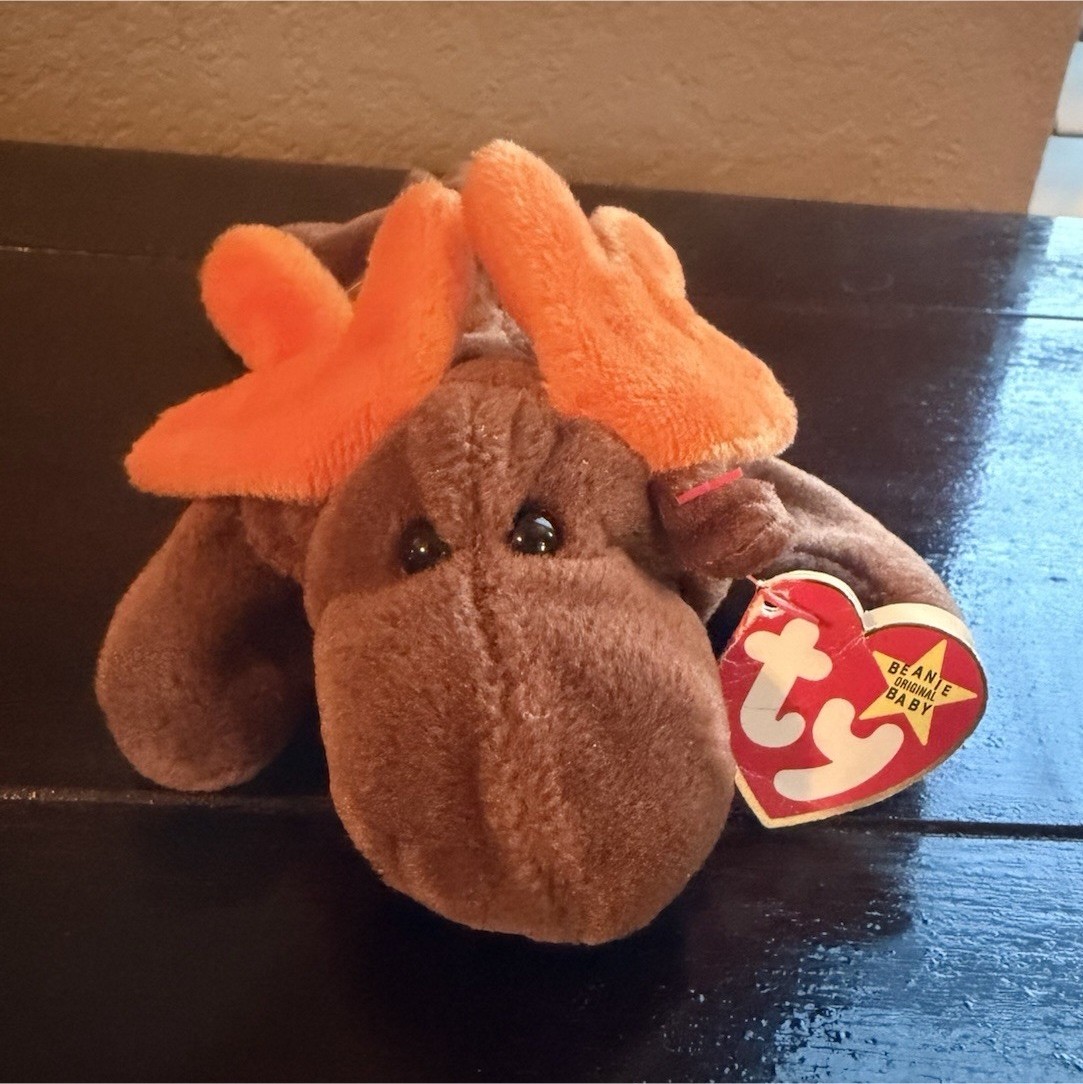 Ty Beanie Babies Retired Original Chocolate Moose 1993 Ages 3+ 3-4 8-11 Years