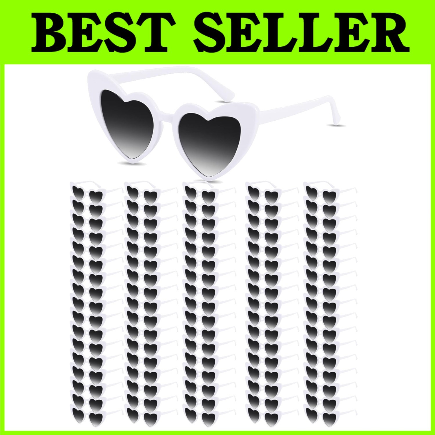 Bachelorette Bridal Party Heart Sunglasses Wholesale Pack