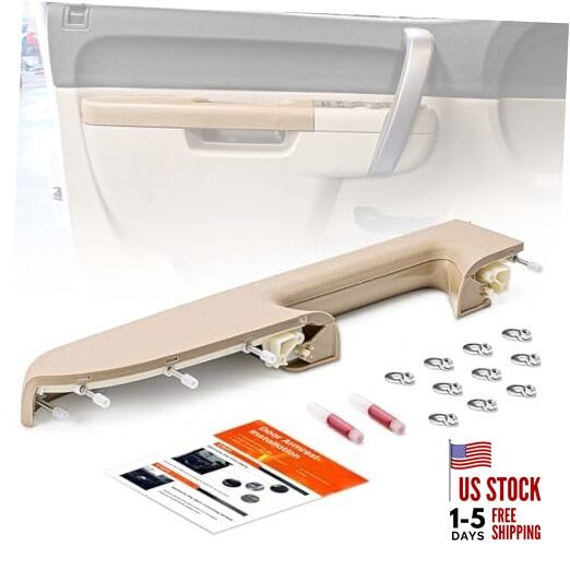 22818472 Front Door Panel Armrest Repair with Door Right Passenger Side Tan