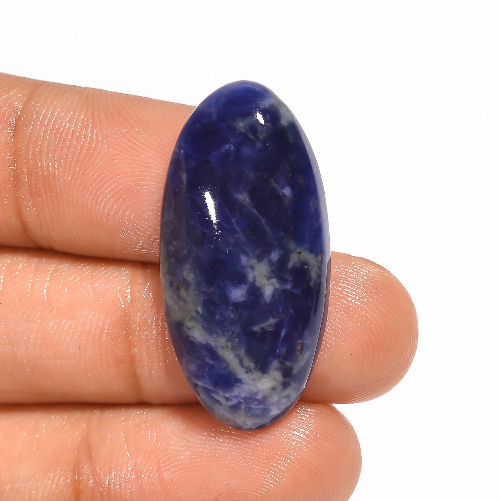 Natural Sodalite Oval Shape Cabochon Loose Gemstone 17.5 Ct. 31X15X5 mm A-1610