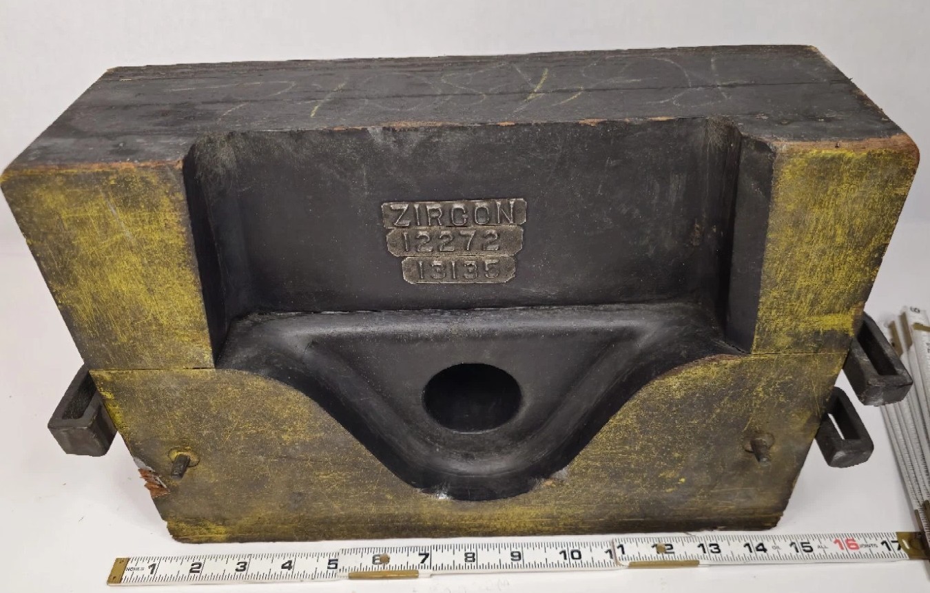 Vintage Wooden Factory Mold Form Wood Sculpture Industrial Steampunk Decoration