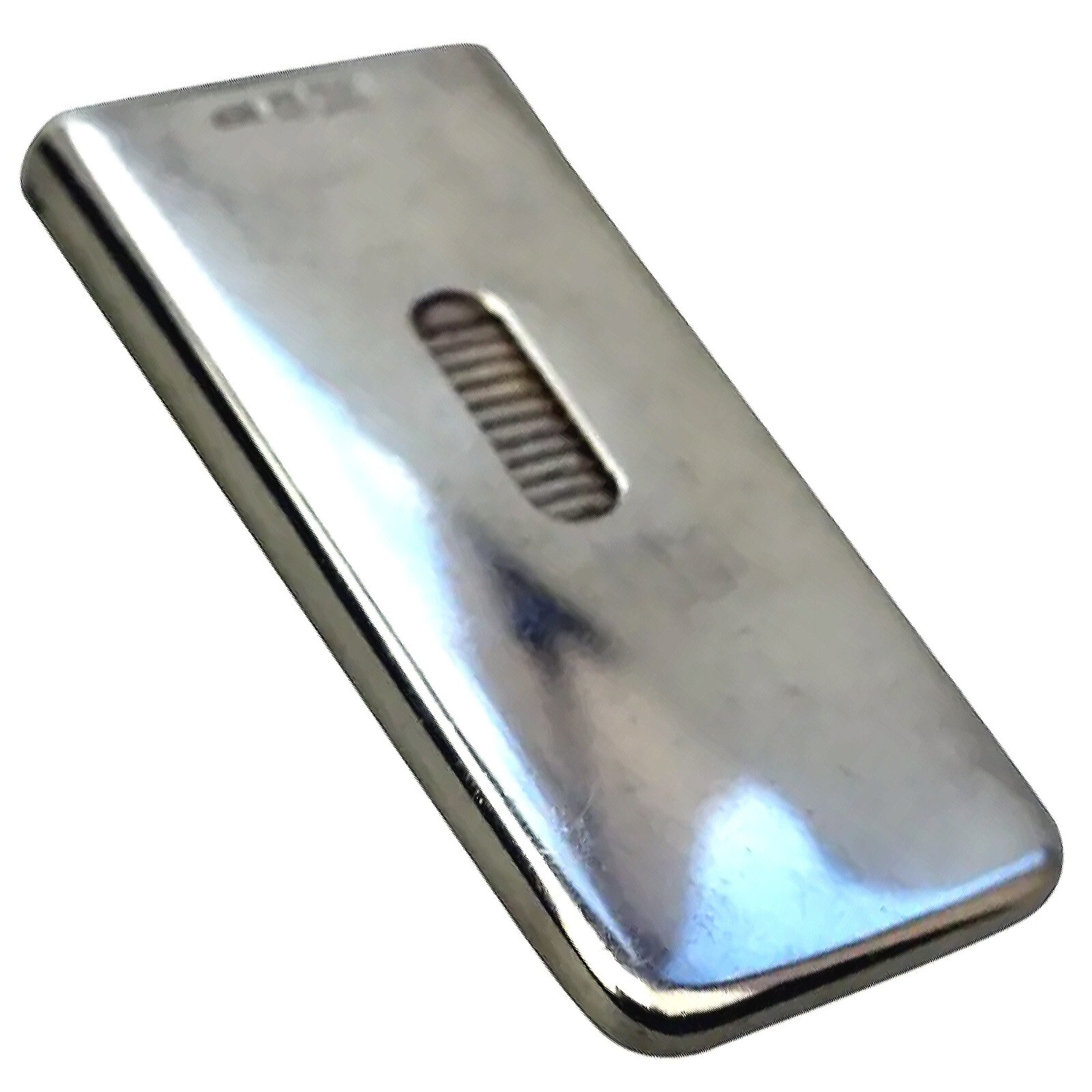 Very rare solid silver patent novelty Card Case with tambour mechanism 44g 1927