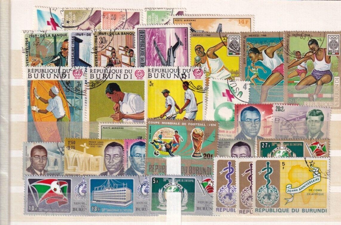 SA35b Burundi 1960's - 1970's various selection of used stamps