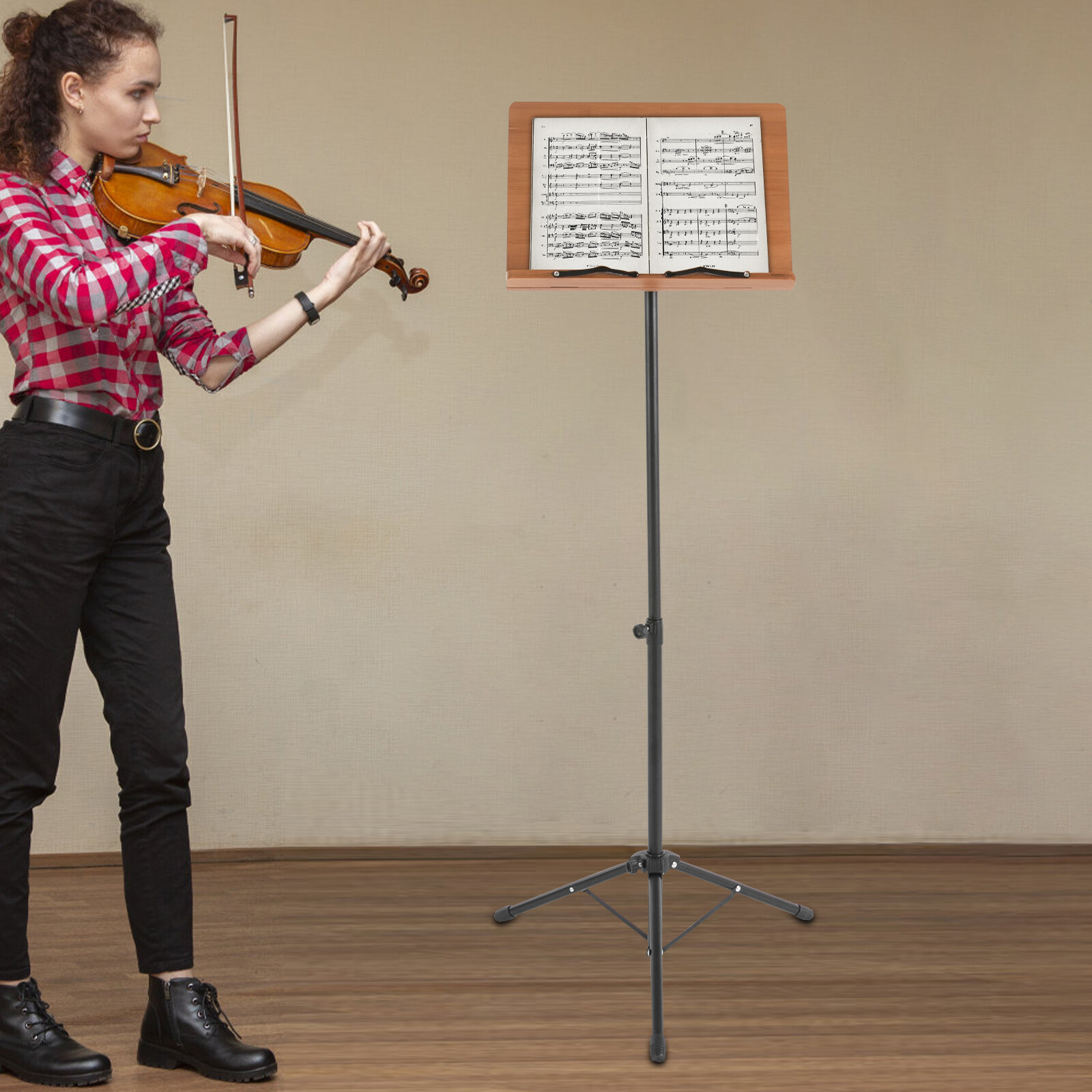 Sheet Music Stand & Professional Music Stand , 70cm-190cm Adjustable Music Shelf