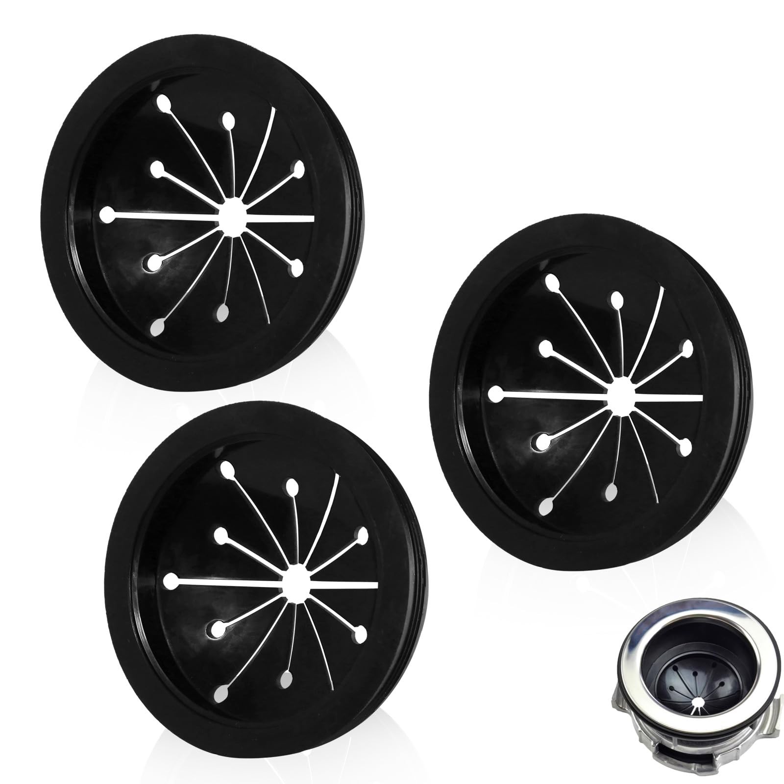 AxiyanX Kitchen Garbage Disposal Rubber Drain Insert,3pcs Garbage Disposal Co...