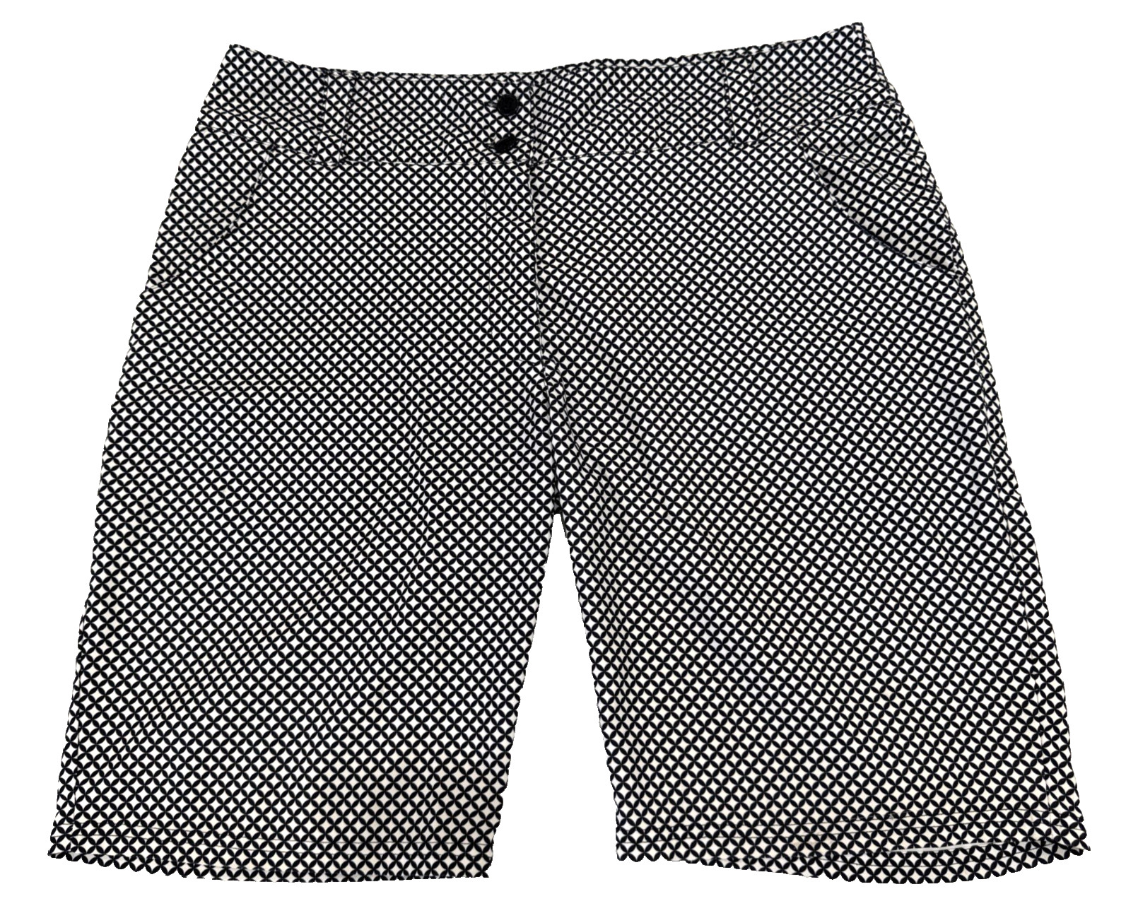 NANCY LOPEZ Women's GOLF TENNIS  SHORTS SIZE 10 BLACK AND WHITE