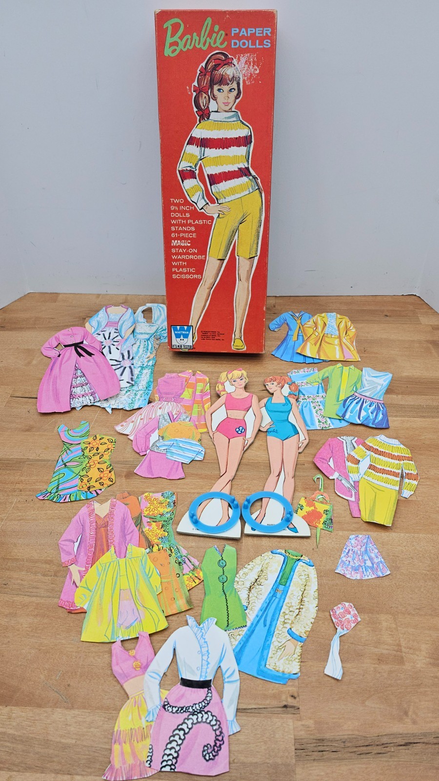 Vintage 1969 Whitman Barbie 2 Magic Dolls with Stay-on Clothes