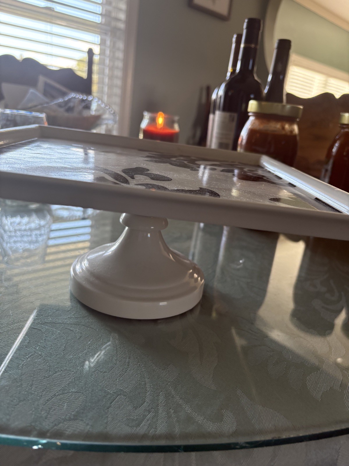 Martha Stewart black and white cake stand