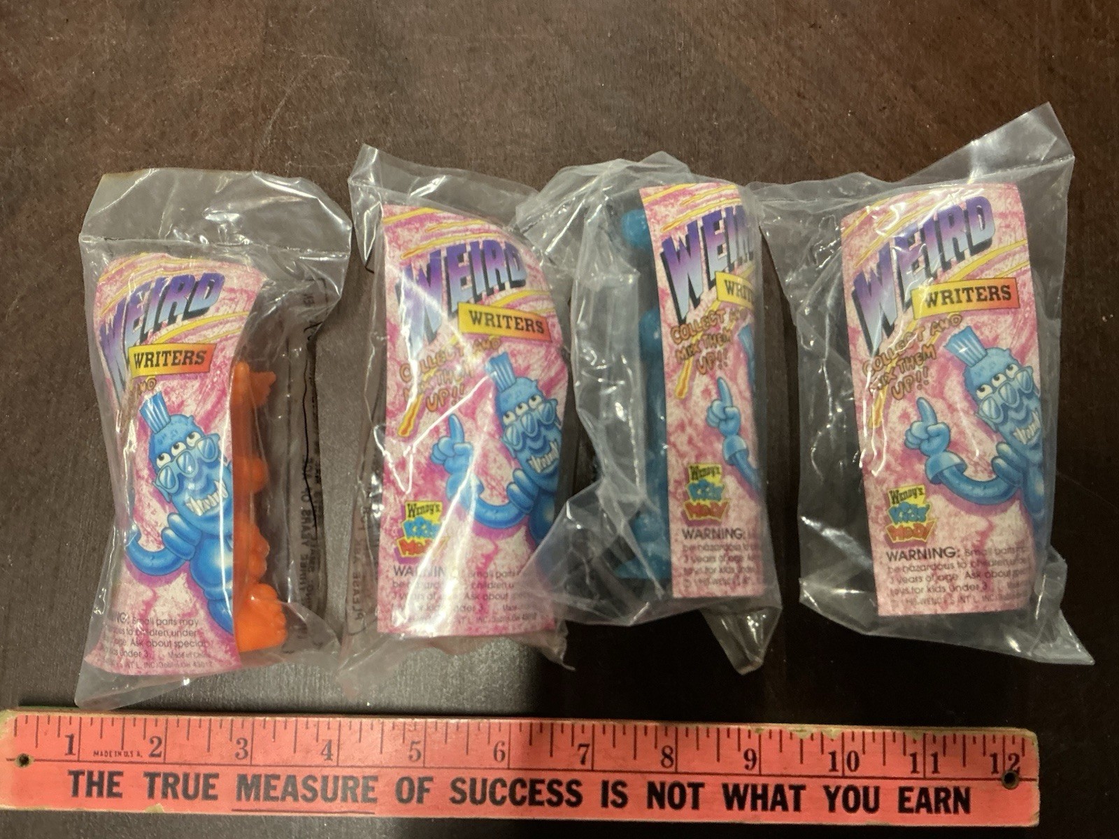 Vintage Wendy’s Weird Writers Monsters Kids Meal Toy lot of 4