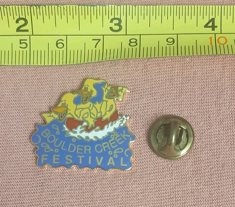 Boulder Creek Festival Ducks in A Boat Colorado Souvenir Lapel Pin