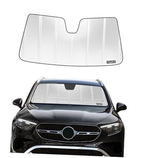 Windshield Sun Shade for 2020-2025 2020-2025 GLE/GLS SUV Shiny Silver (Classic)