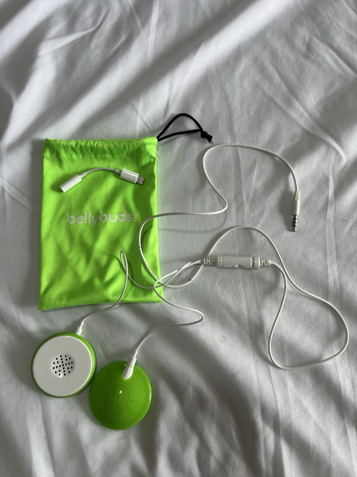 Hello Belly Buds Prenatal Music Speakers for Womb AUX And iPhone Adapters