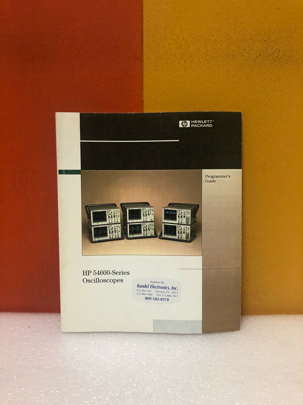 HP 54600-Series Oscilloscopes Programmer's Guide