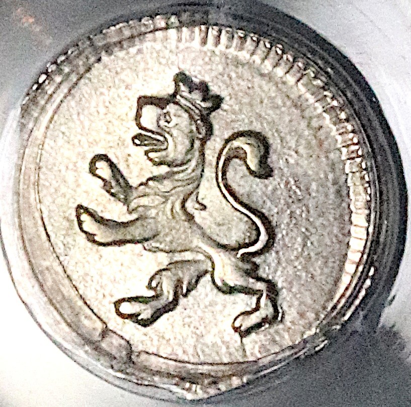 1817 PCGS MS 64 Chile 1/4 Real Spain Colonial Lion Castle Coin POP 2/0 25120404C