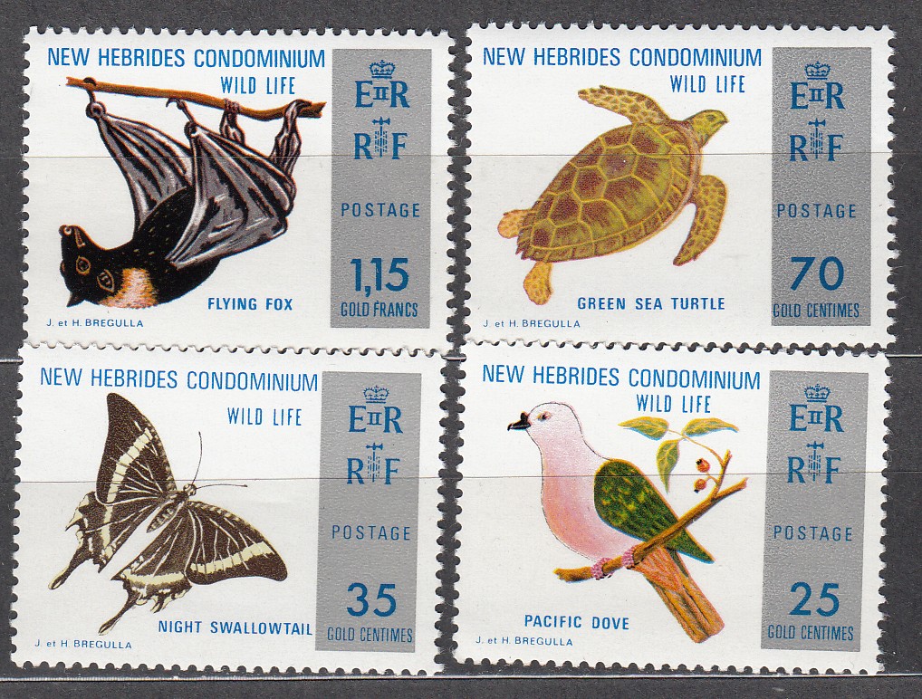 New Hebrides Mail Yvert 382/85 ** MNH Fauna