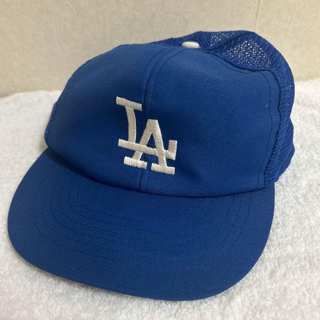 Los Angeles Dodgers Cap MLB Official Green Underbill Mesh Adjustable 80s Used