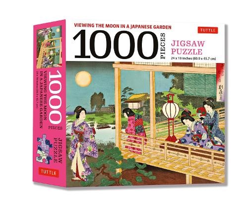 Toyohara Chikan Viewing the Moon Japanese Garden- 1000 Piece Jigsaw (Board Game)