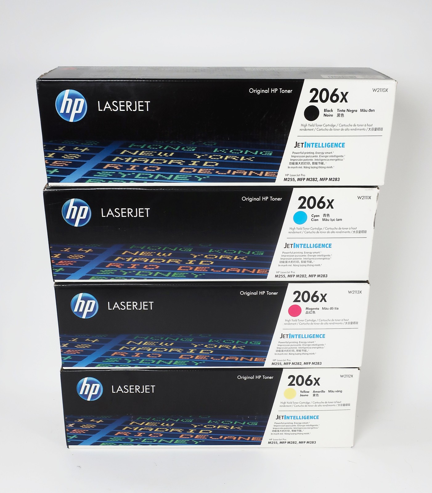 HP 206X Genuine Toner Cartridge Set 4 Colors (BK/C/M/Y) New & Sealed