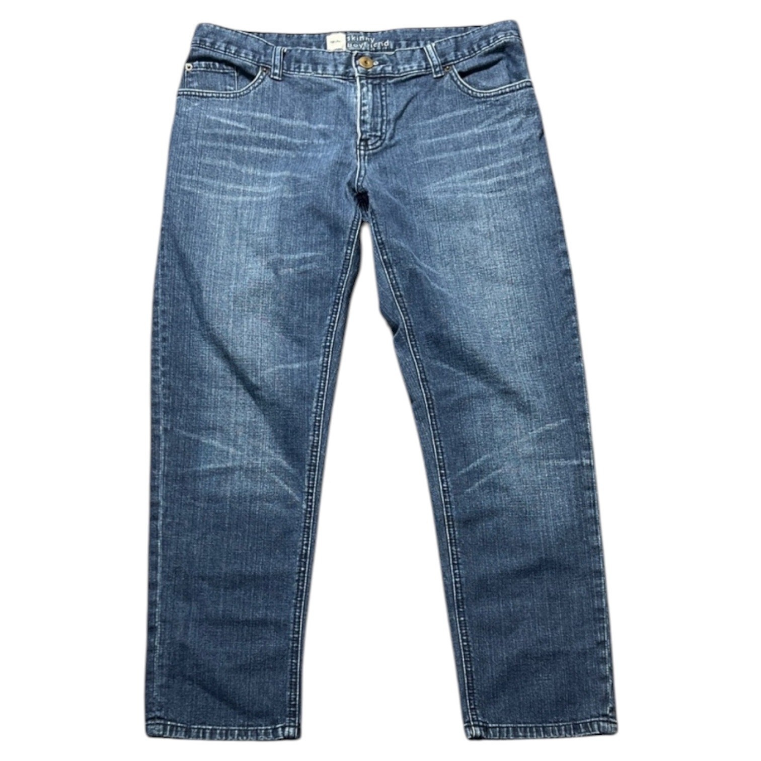 Mossimo Denim Skinny Boyfriend Jeans Blue 8" Rise Stretch - 8