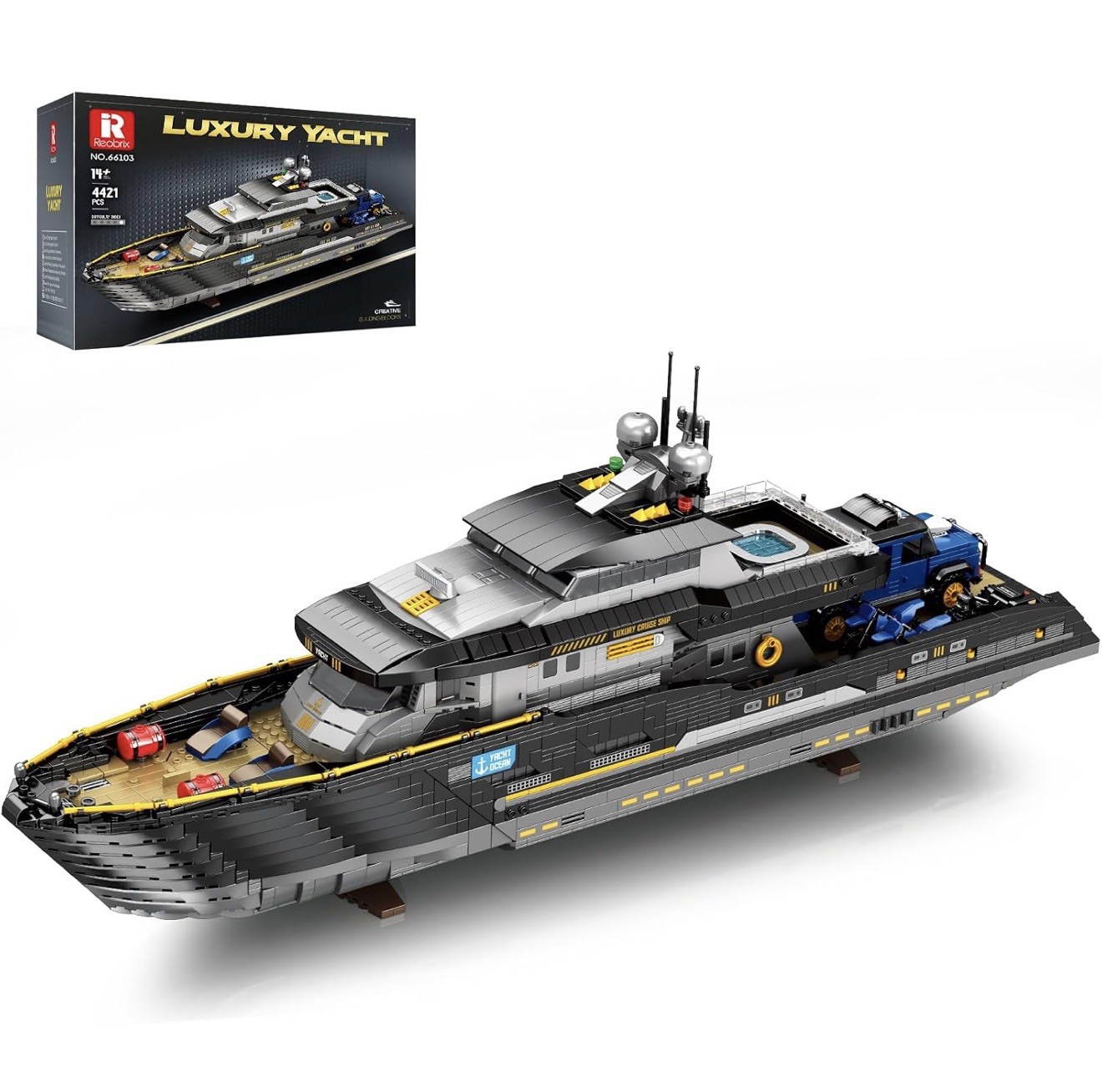 Reobrix Luxury Yacht 66103 Building Blocks Set 4421 Pieces Cruise Ship Model Kit