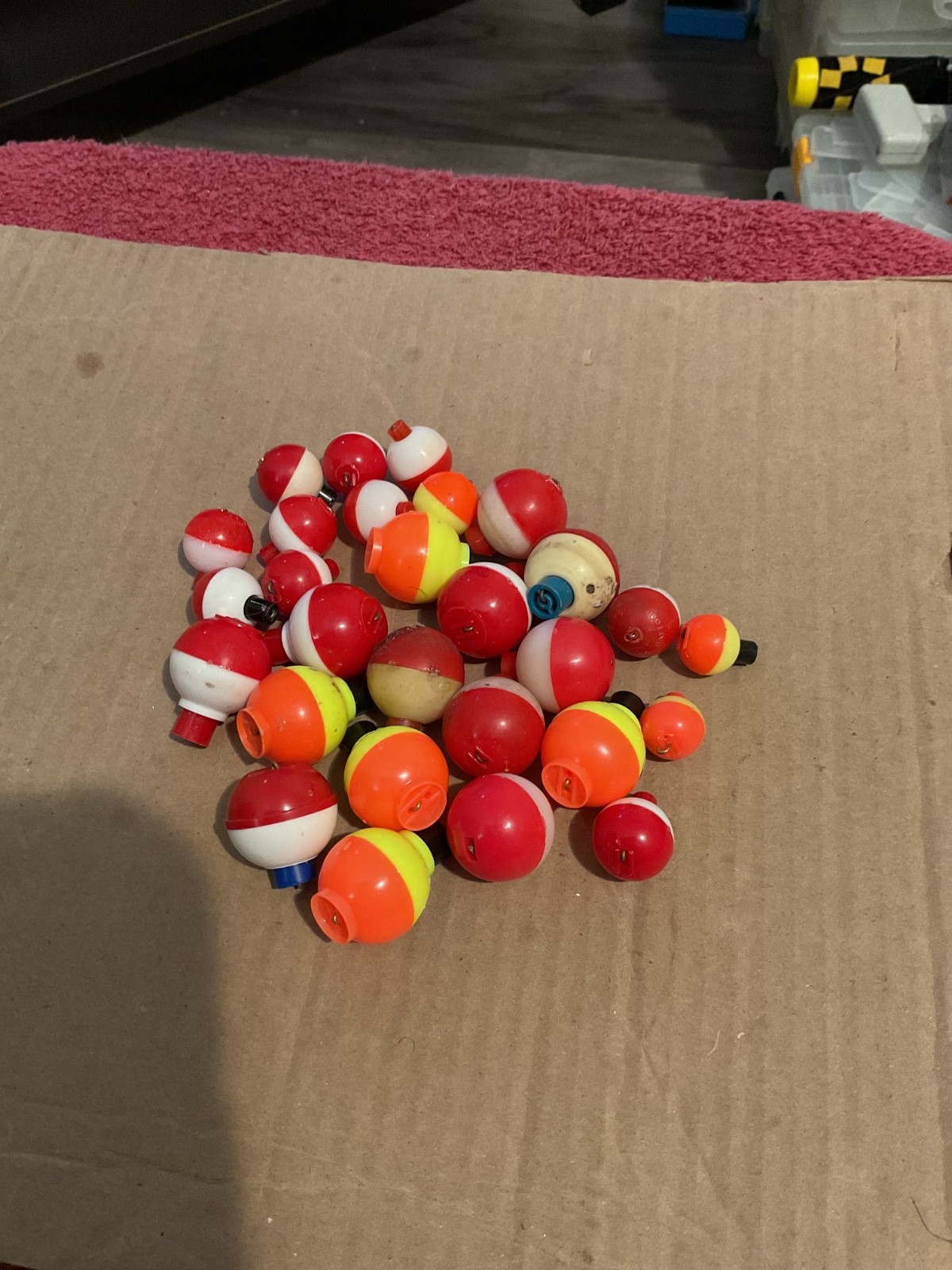  Large Supply of FISHING BOBBERS Round Floats SNAP ON 