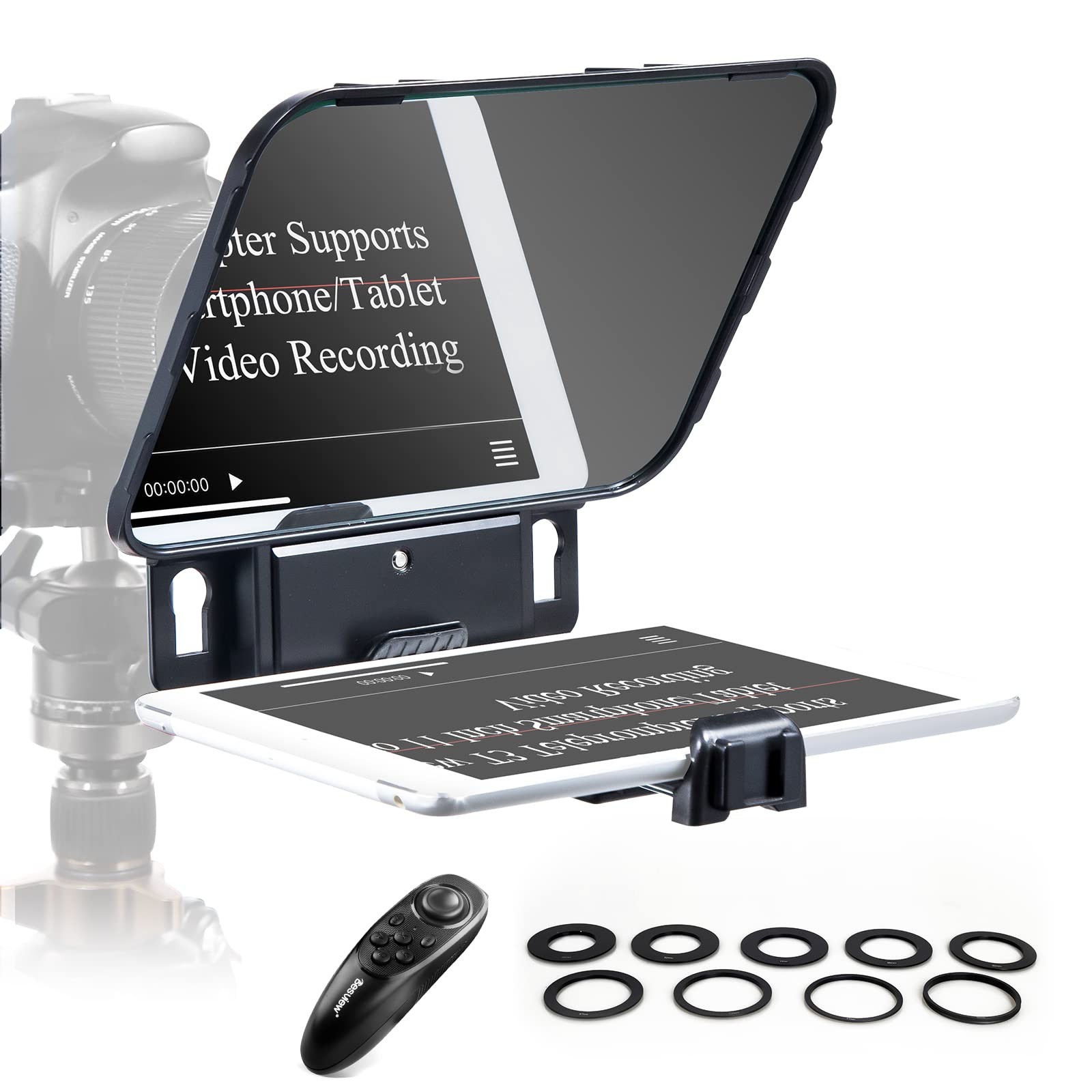 T3 Teleprompter Teleprompter with Remote Control Work with iPad/Tablet/Smartp...