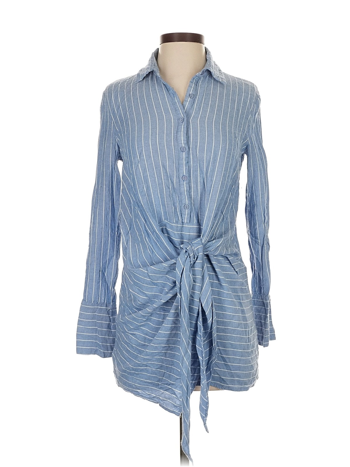 Cotton Candy LA Women Blue Long Sleeve Button-Down Shirt S