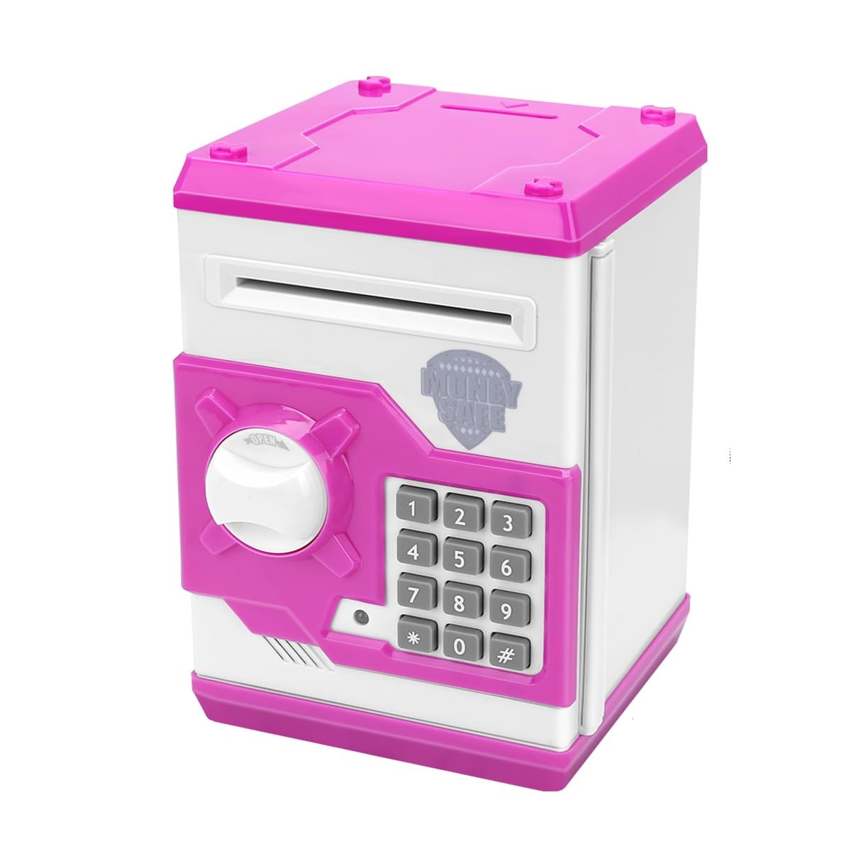Adsoner Cartoon Piggy Bank, Electronic Password Cash Coin Can Large, Pink 