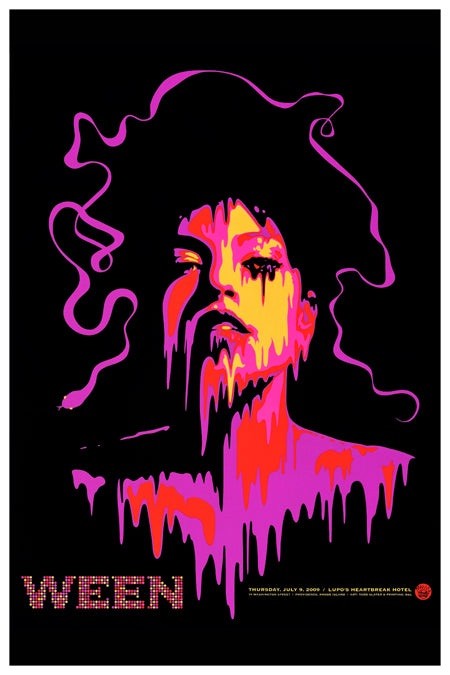 Ween Concert Poster 2009 Lupos Heartbreak Hotel Providence RI 12x8in Metal Sign