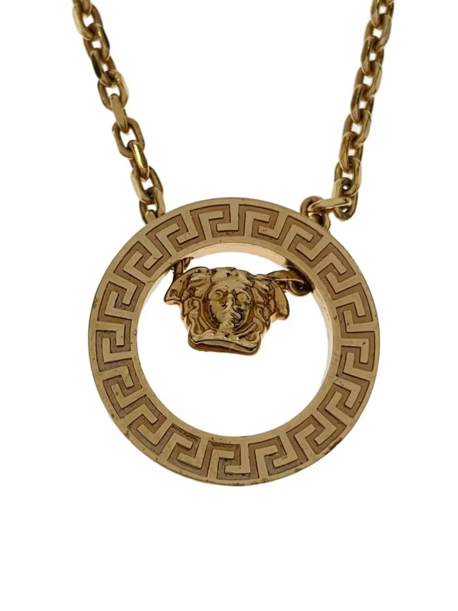 Versace Necklace Gld Mens Greca Medusa M1n97
