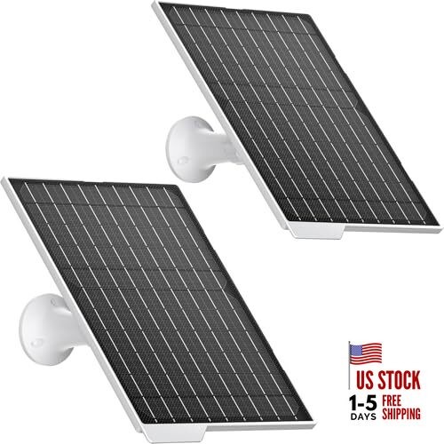2 Pack 9W Solar Panels- IP65 Waterproof, High Efficiency Charger with 10FT USB 