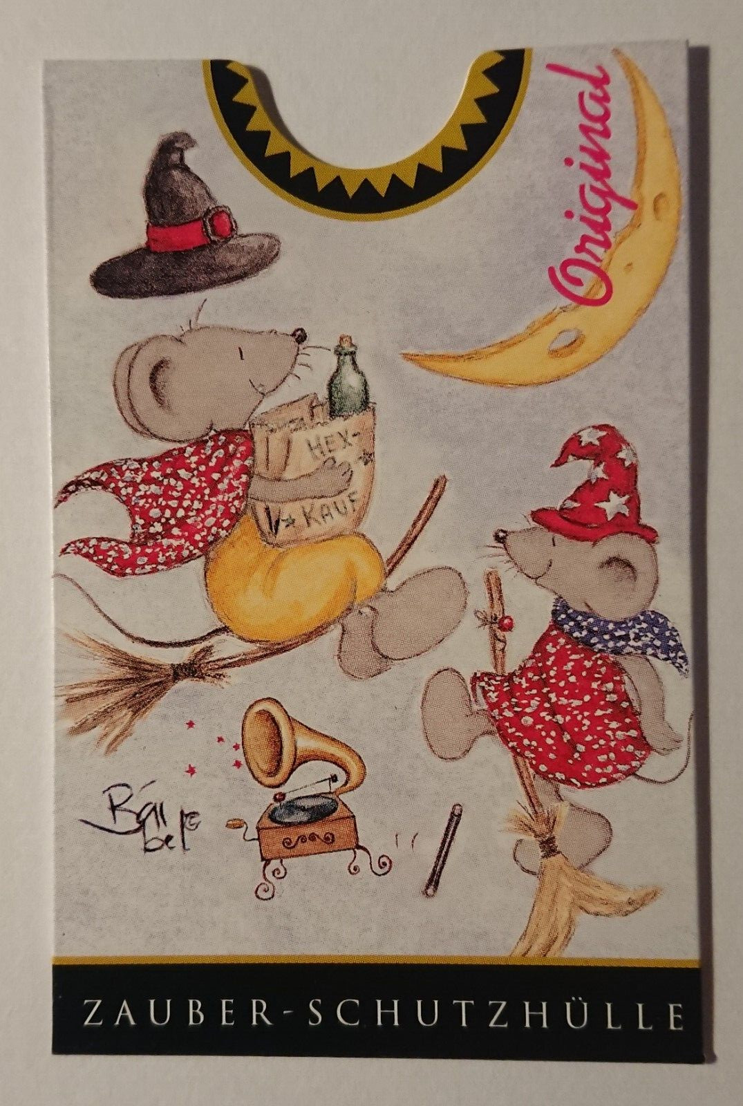 Titulaire Cardbox Carte de Téléphone, Carte Bärbel Souris Zauberschutzhülle