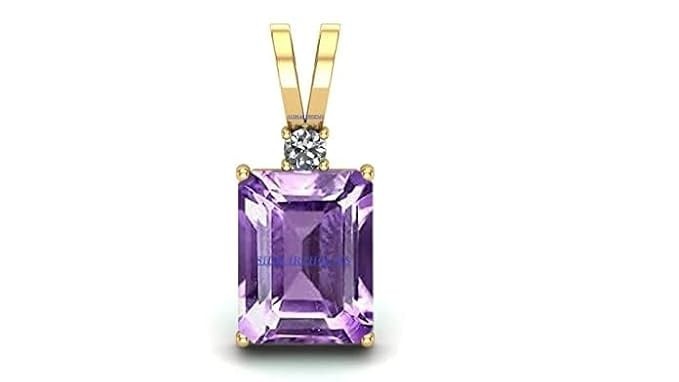 10.00 Carat Natural Quality Katela Amethyst Gold Plated Pendant/Locket Gemstone