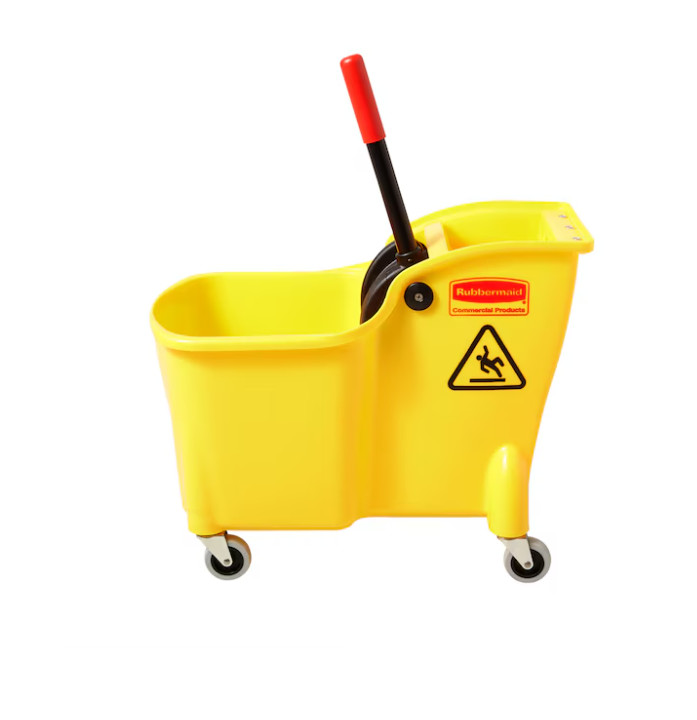 Rubbermaid Commercial Products 7.75-Gallons Down-Press Mop Wringer Bucket