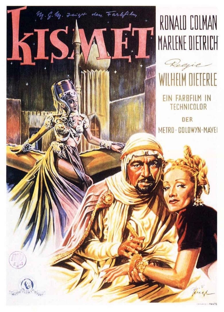 Kismet 16mm feature IB Technicolor 1944 Ronald Colman Marlene Dietich MG222.9