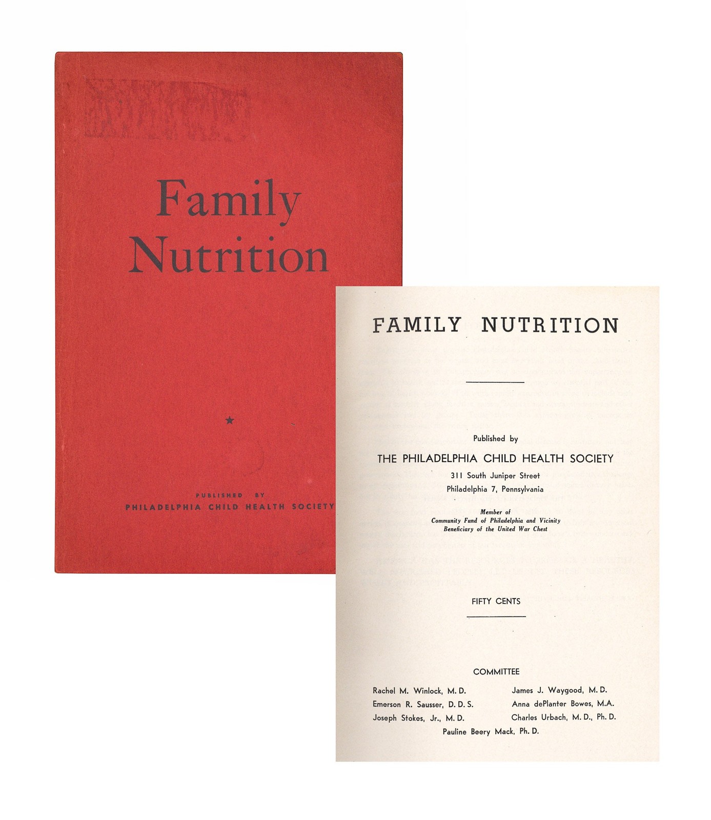 Philadelphia Child Health Society – Family Nutrition. [Second World… – 1943