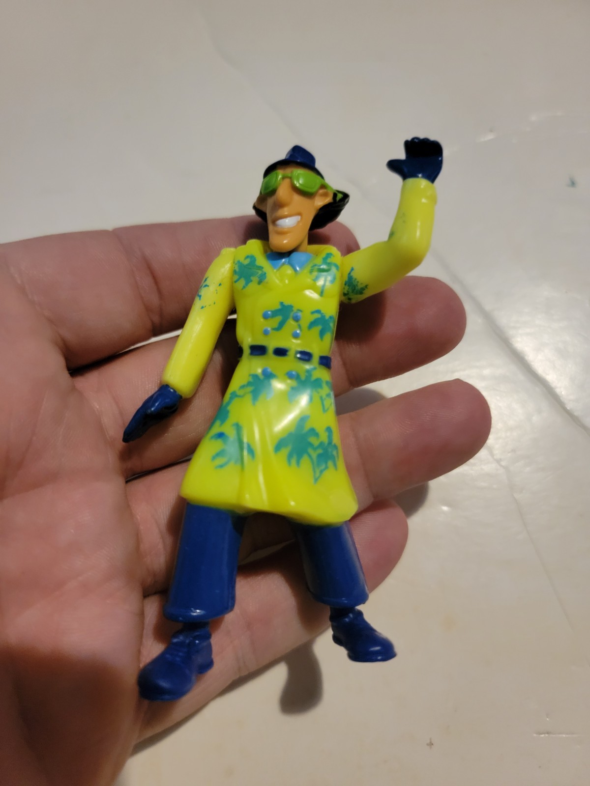 Inspector Gadget Burger King Vintage 1991 Action Figure 4" Toy Lime Green Coat 