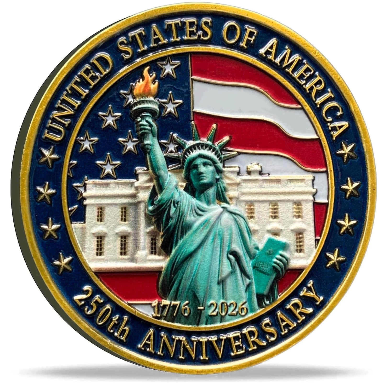 US 250th Anniversary Military Challenge Coin - Commemorative Single 