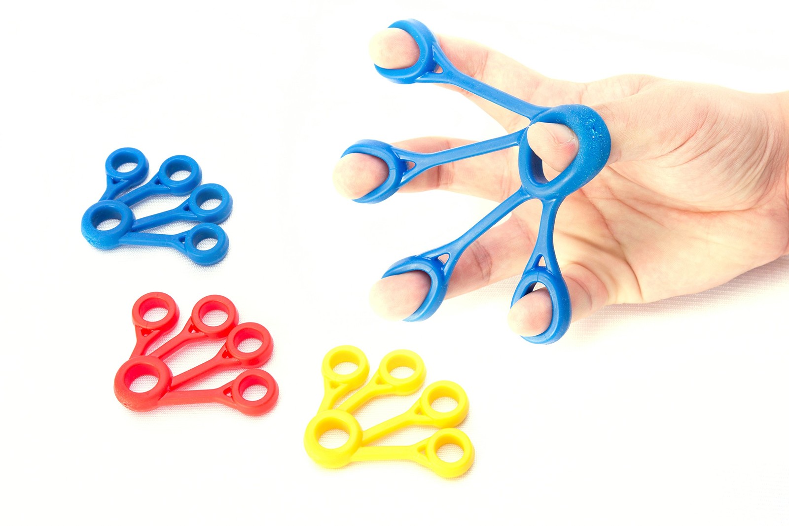 Finger Stretcher Hand Resistance Bands Extensor Yellow or Red Blue 