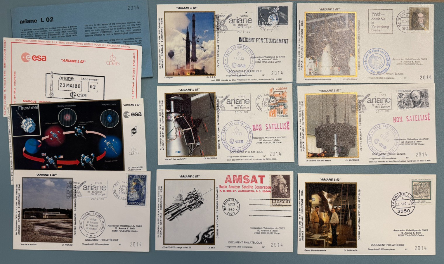 FDC / Cnes Arianespace / Ariane V 109/2 Envelopes Launch/