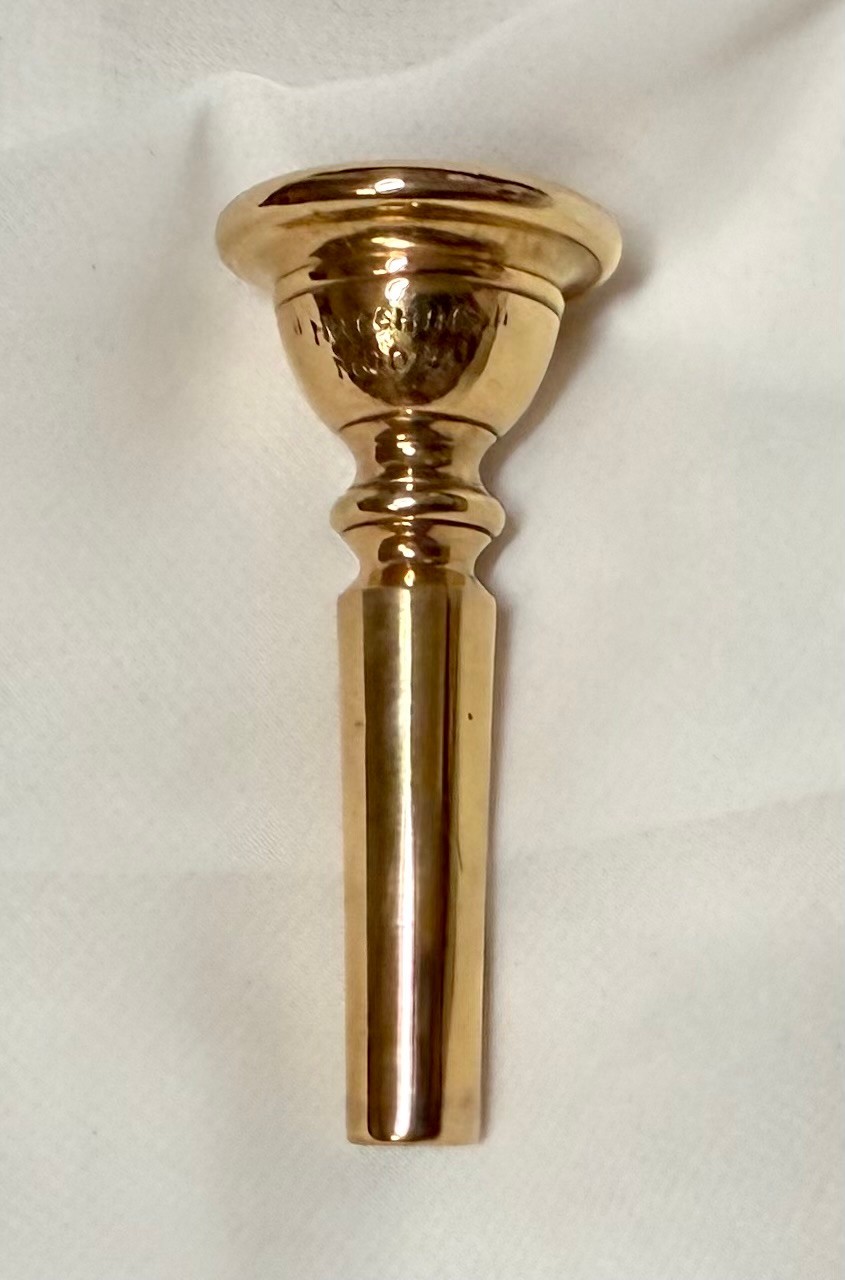 late 1800s HUTCHINS MODEL Eb Cornet mthp GOLD PLATE .590 shlw cup 31 th RARE!