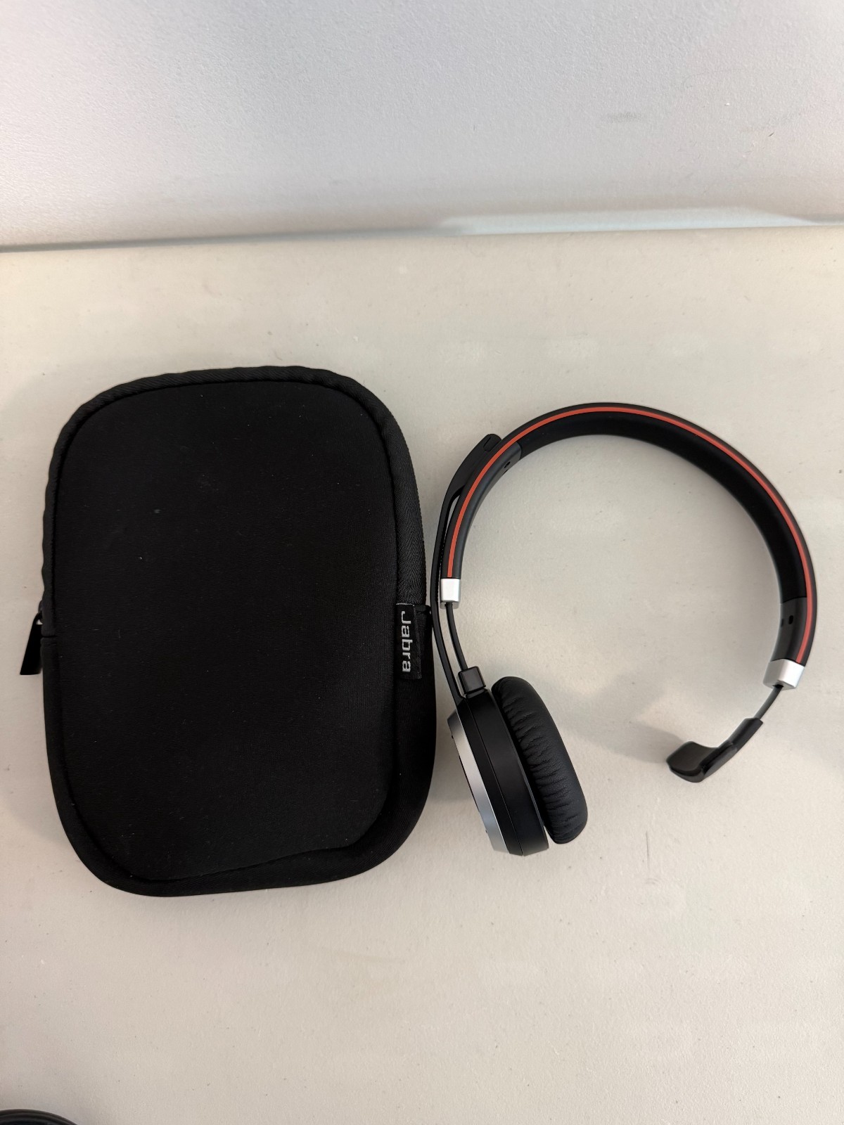Jabra Evolve 65 MS Mono Wireless Headset / Music Headphones with pouch