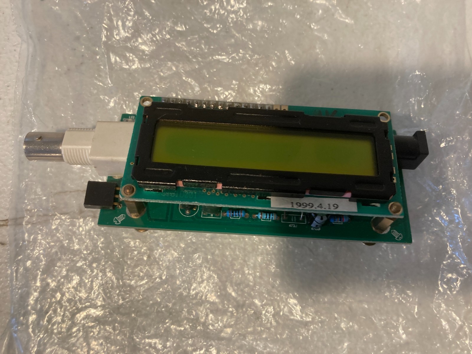 Vintage Digital LCD Frequency Counter Tester Project Board BNC Input 1999.4.19