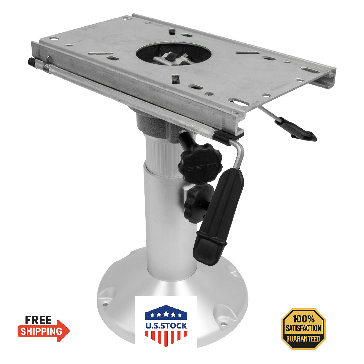 Wise 8WP21-374 Boat Seat Pedestal Adjustable 12-18in w/Slide Mount