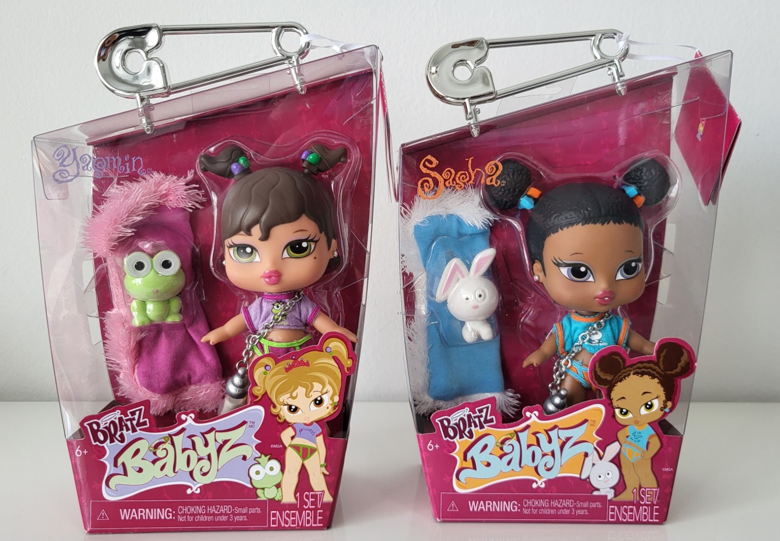 Bratz Babyz Yasmin & Sasha Dolls Set w/ Pets NEW MGA