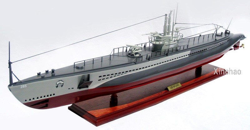 Submarine USS BALAO 100cmL Precision Class Wooden Finished