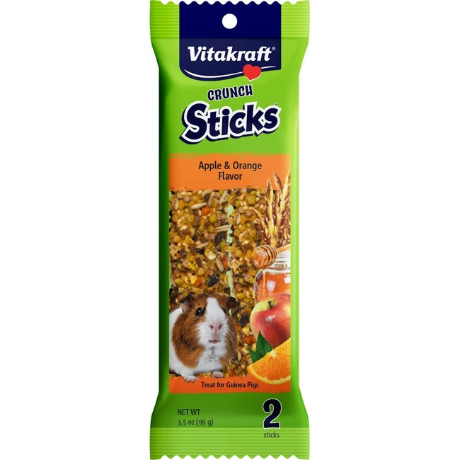 Vitakraft Crunch Sticks Apple Orange Flavor Guinea Pig Treat