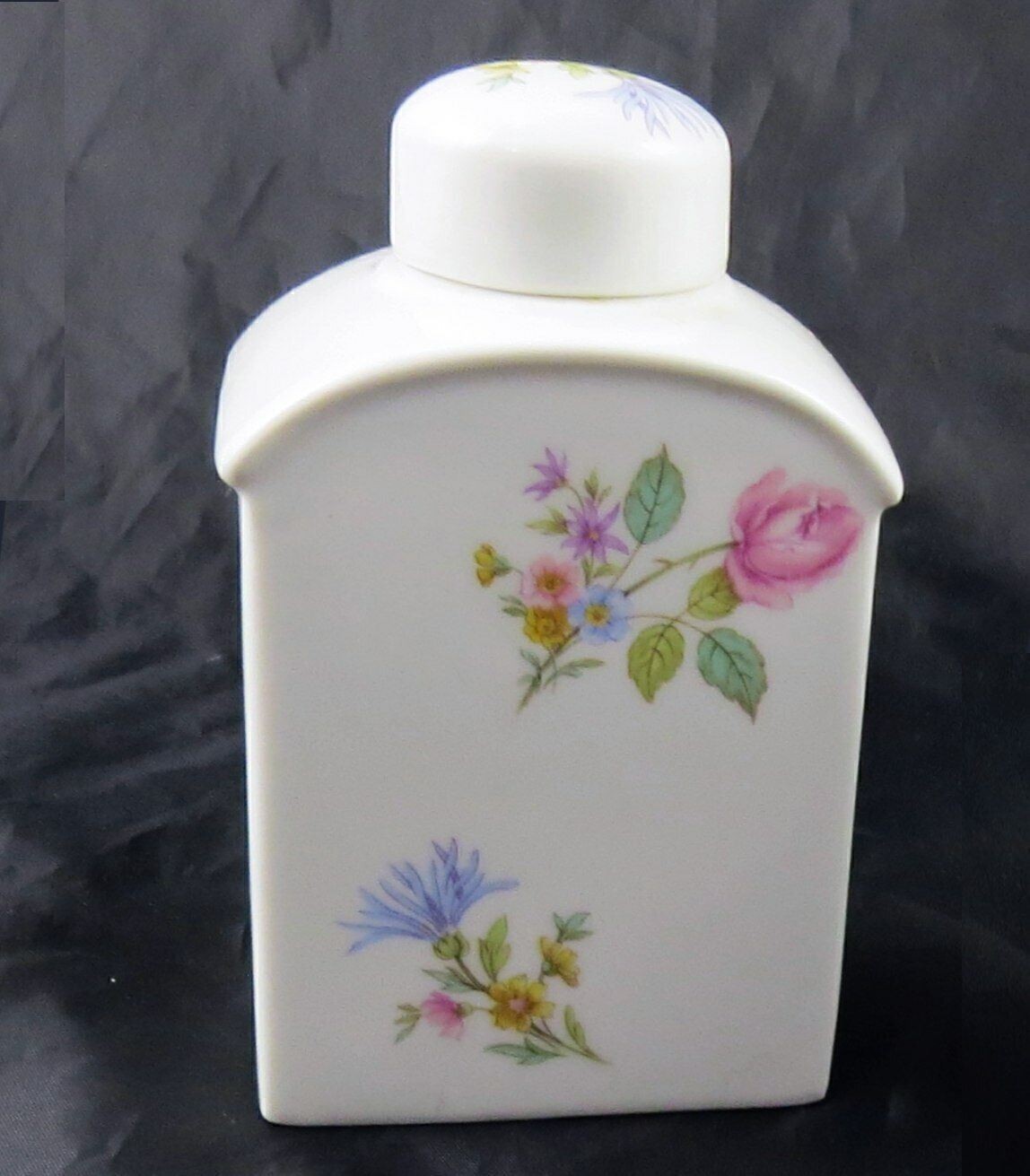Richard Ginori Porcelain Pink Rose Tea Caddy Italy Mint