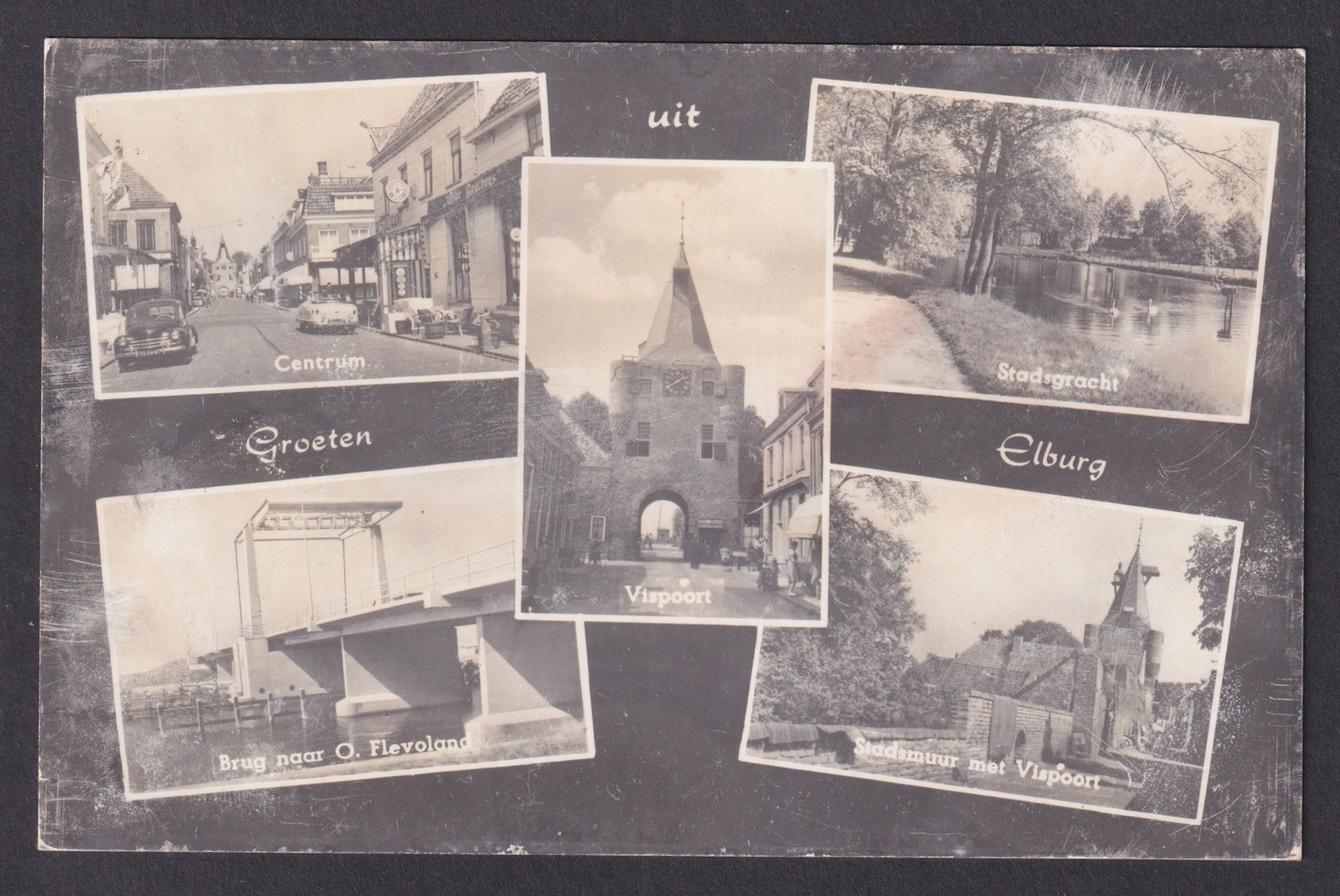 Vintage Postcard Netherlands Elburg Views