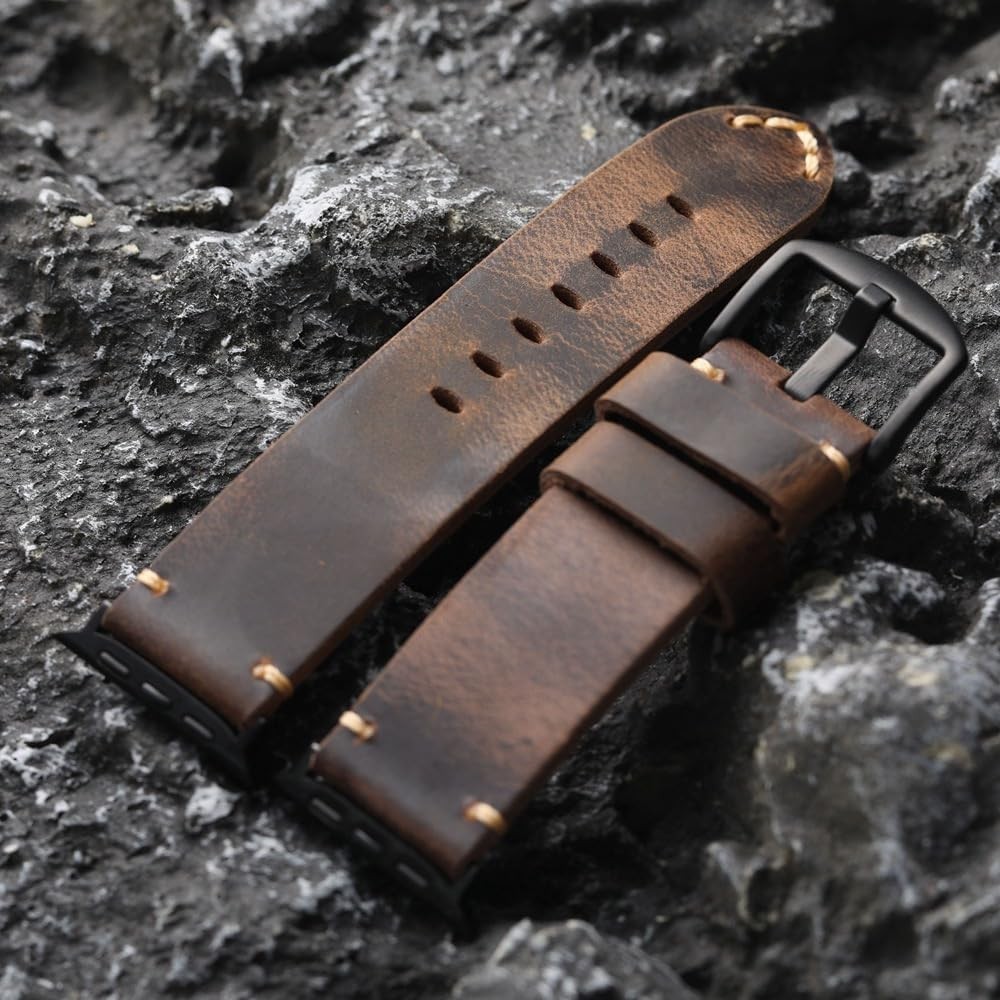 Vintage Leather Strap Compatible with Apple Watch Ultra 49mm Series 9/8